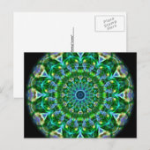 Carte Postale Kaleidoscope Printemps Vert (Devant / Derrière)