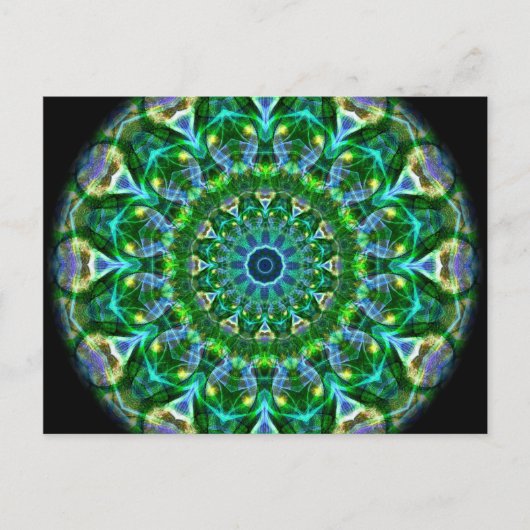Carte Postale Kaleidoscope Printemps Vert (Devant)