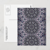 CARTE POSTALE KALEIDOSCOPE PSYCHÉDÉLIQUE /MÉMOIRES MYSTIQUES (Devant / Derrière)