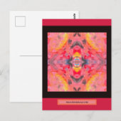 Carte Postale Kaleidoscope rose Abstrait (Devant / Derrière)