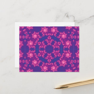 Carte Postale Kaleidoscope rose et bleu Gradient Flèche de neige