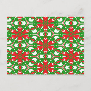 Carte Postale Kaleidoscope rouge, vert et blanc