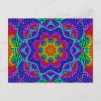 Kaleidoscope Vintage et fractal arc-en-ciel