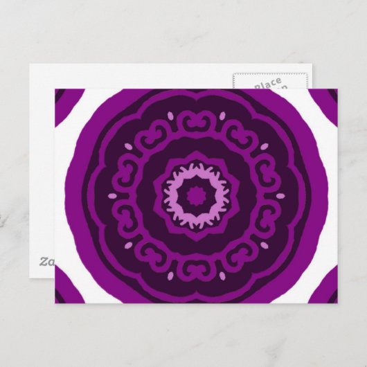 Carte Postale Kaleidoscope violet (Devant / Derrière)