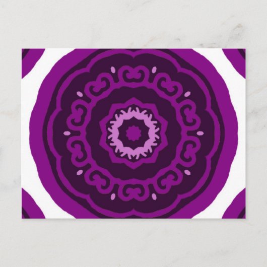 Carte Postale Kaleidoscope violet (Devant)