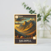 Carte Postale Kalispell, Montana | VINTAGE (Debout devant)