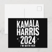 Carte Postale Kamala 2024 Soutenez I'm With Her Kamala Harris (Devant / Derrière)