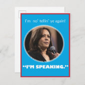 Carte postale Kamala Harris (Devant / Derrière)