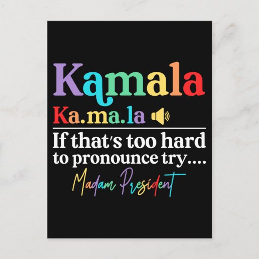 Carte Postale Kamala Harris (Devant)