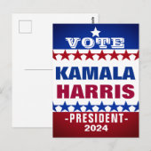 Carte Postale Kamala Harris (Devant / Derrière)