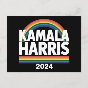 Carte Postale Kamala Harris 2024 Arc-en-ciel Fierté Gay LGBT Éle