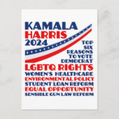 Carte Postale Kamala Harris 2024 Election Democrat Platform (Devant)