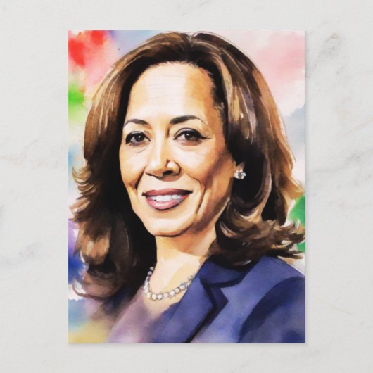 Carte Postale Kamala Harris 2024 mon président est un noir et un (Devant)