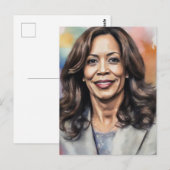 Carte Postale Kamala Harris 2024 mon président est un noir et un (Devant / Derrière)