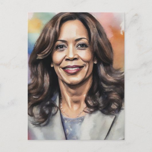 Carte Postale Kamala Harris 2024 mon président est un noir et un (Devant)
