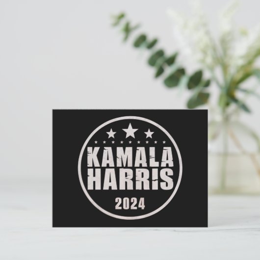 Carte Postale Kamala Harris 2024 Pour Les Élections Rétro Du Pré (Debout devant)