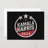 Carte Postale Kamala Harris 2024 Pour Les Élections Rétro Du Pré (Devant / Derrière)