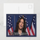 Carte postale Kamala Harris & American Dream (Devant / Derrière)