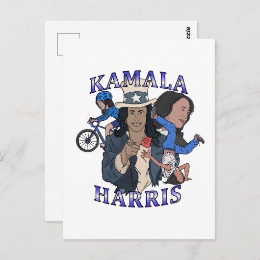 Carte Postale Kamala Harris Bootleg Rap (Devant / Derrière)