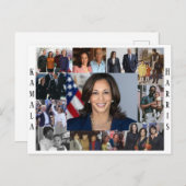 Carte postale Kamala Harris Collage (Devant / Derrière)