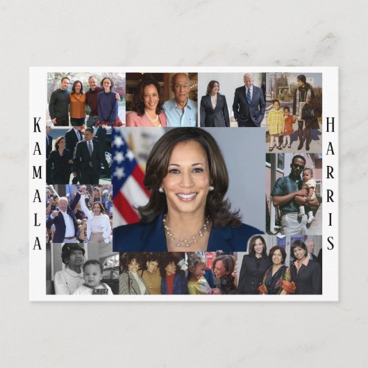 Carte postale Kamala Harris Collage (Devant)