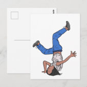 Carte Postale Kamala Harris Cool Breakdance (Devant / Derrière)
