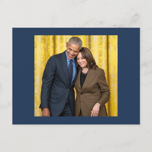 Carte Postale Kamala Harris et Barack Obama (Devant)
