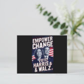 Carte Postale Kamala Harris et Tim Walz (Debout devant)