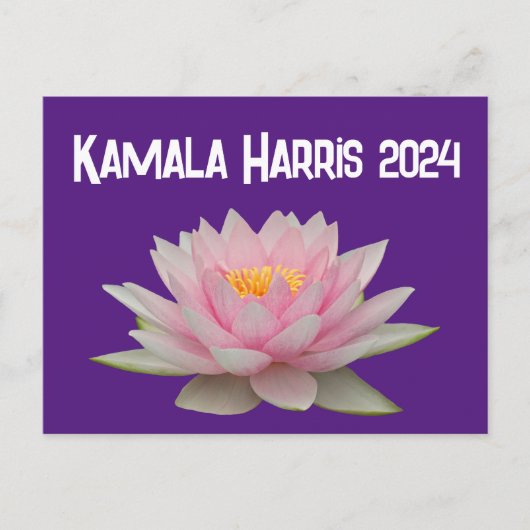 Carte Postale Kamala Harris Lotus 2024 (Devant)