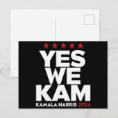 Carte Postale Kamala Harris Oui Nous Kam pour le président améri (Devant / Derrière)