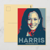 Carte Postale Kamala Harris pour le président 2024 - Hope (Devant / Derrière)