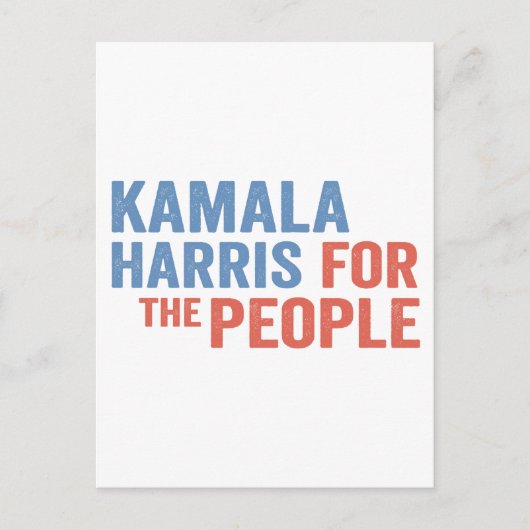 Carte Postale Kamala Harris pour les démocrates électoraux popul (Devant)