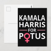 Carte Postale Kamala Harris pour POTUS I (Devant / Derrière)