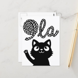 Carte Postale Kamala Harris Président 2024 Comma La Cat et Yarn