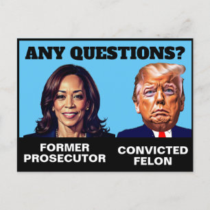 Carte Postale Kamala Harris Procureur Trump Felon
