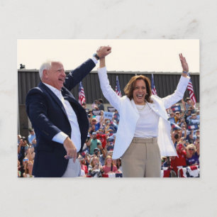 Carte Postale Kamala Harris Tim Walz extérieur