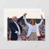 Carte Postale Kamala Harris Tim Walz extérieur (Devant / Derrière)