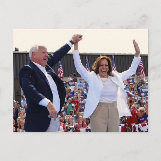 Carte Postale Kamala Harris Tim Walz extérieur (Devant)
