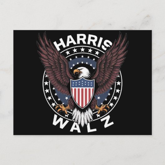 Carte Postale Kamala Harris Tim Walz Valse 2024 Election (Devant)