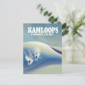 Carte Postale Kamloops Canada à Ski (Debout devant)