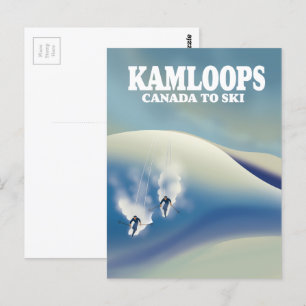 Carte Postale Kamloops Canada pour skier