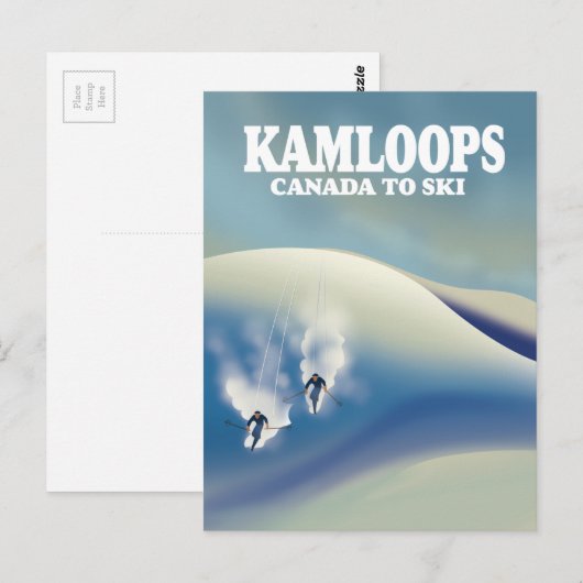 Carte Postale Kamloops Canada pour skier (Devant / Derrière)