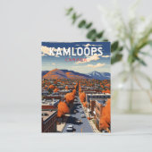 Carte Postale Kamloops Canada Voyage Art Rétro (Debout devant)