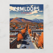 Carte Postale Kamloops Canada Voyage Art Rétro (Devant)