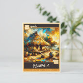 Carte Postale Kampala, Ouganda | Peinture Vintage (Debout devant)