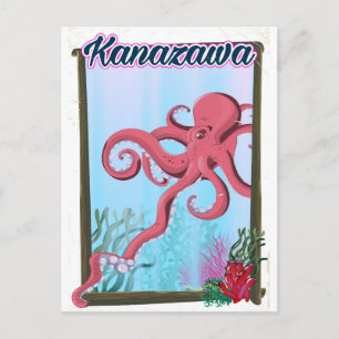 Carte Postale Kanazawa Japon affiche de voyage vintage