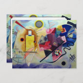 Carte Postale Kandinsky 1925/jaune/rouge/bleu/pixdezines (Devant / Derrière)