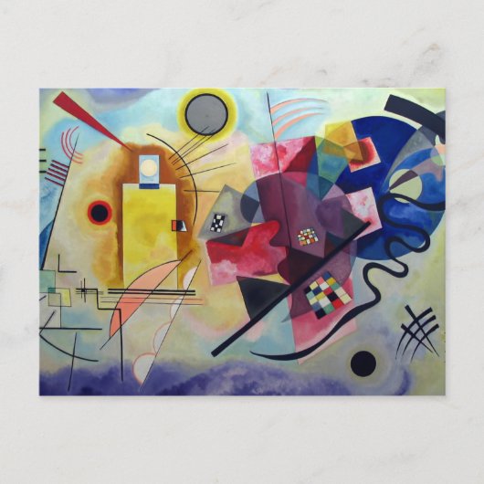 Carte Postale Kandinsky 1925/jaune/rouge/bleu/pixdezines (Devant)