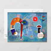Carte Postale Kandinsky - Art rond et pointé, coloré (Devant / Derrière)