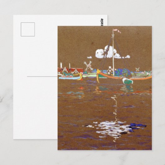 Carte Postale Kandinsky - Bateaux, (Devant / Derrière)